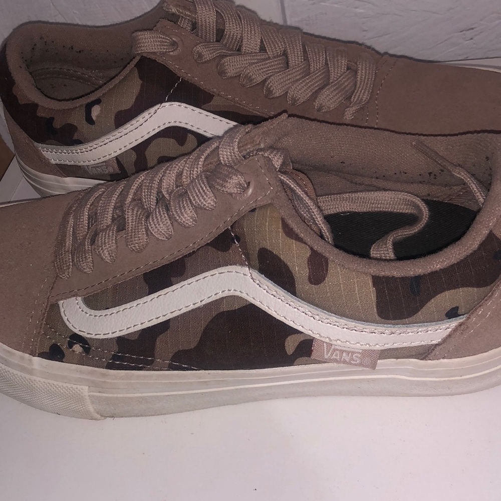 Tan vans, only worn 3 times.